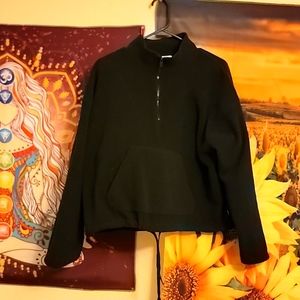 Black and green "Pink" sweaters with draw string waist